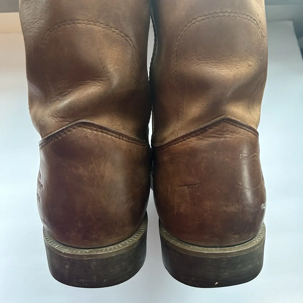 Georgia Boot Farm & Ranch Wellington Mens 13D‎ Brown Good Work Boots G5814